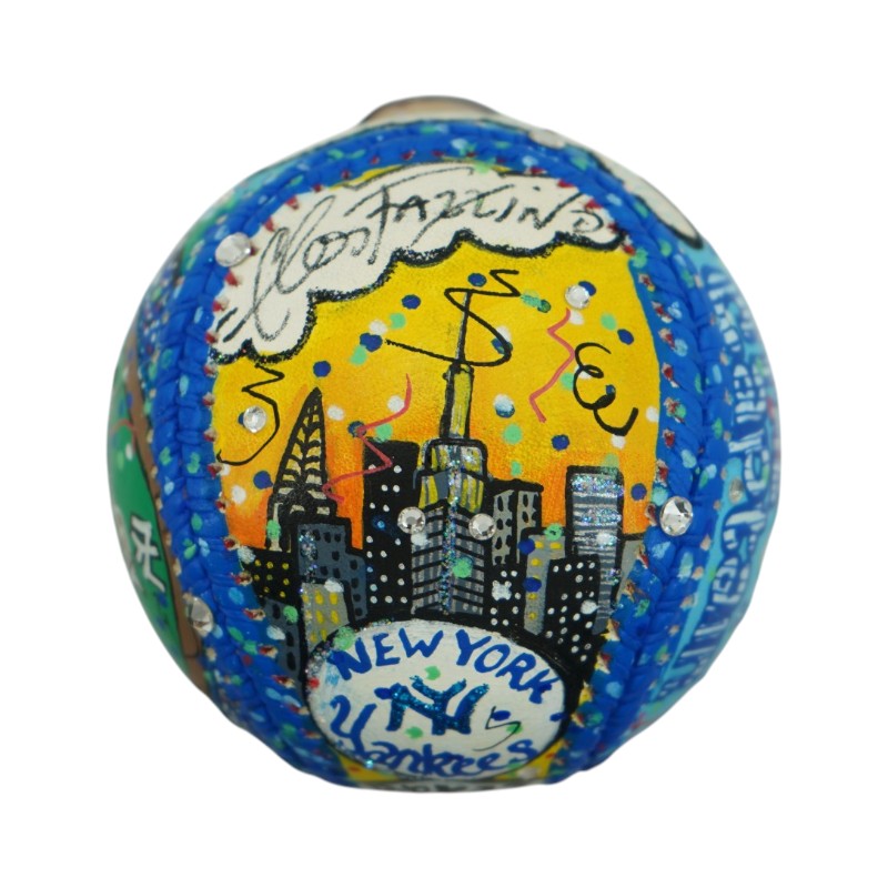 Derek Jeter New York Yankees Autographed Signed Inscribed Fazzino Art Baseball (Fanatics)