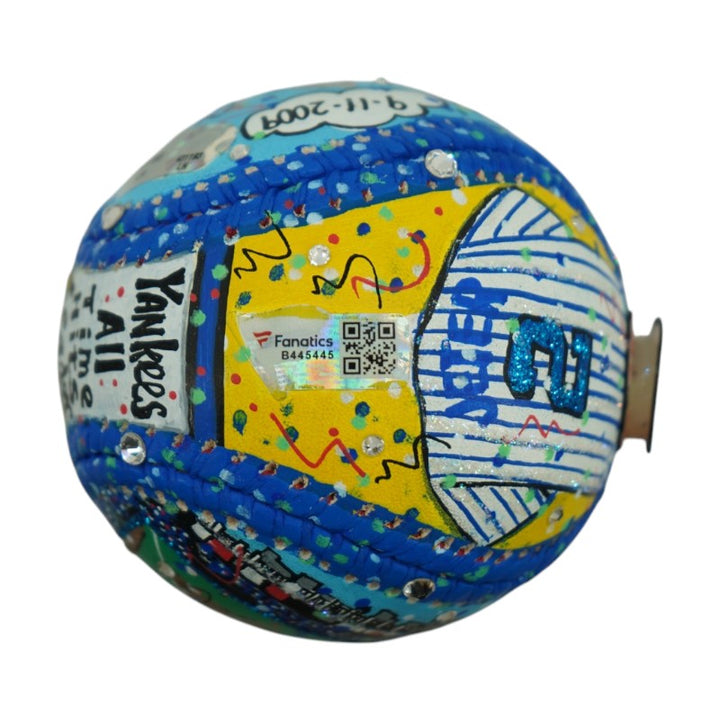 Derek Jeter New York Yankees Autographed Signed Inscribed Fazzino Art Baseball (Fanatics)
