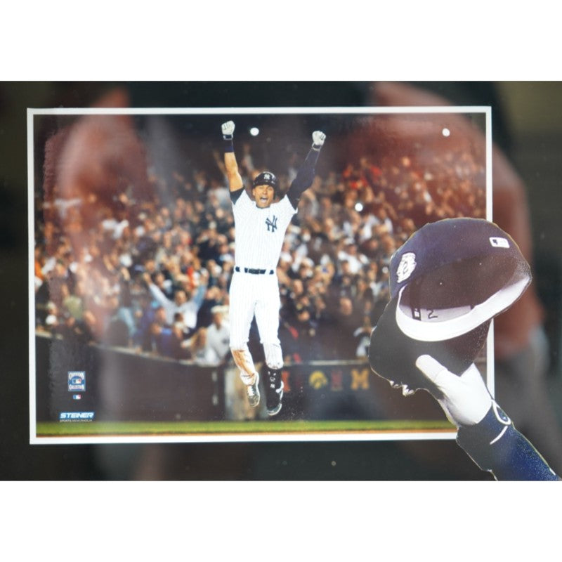 Derek Jeter New York Yankees Autographed Game Used Baseball Shadowbox (Steiner LOA)