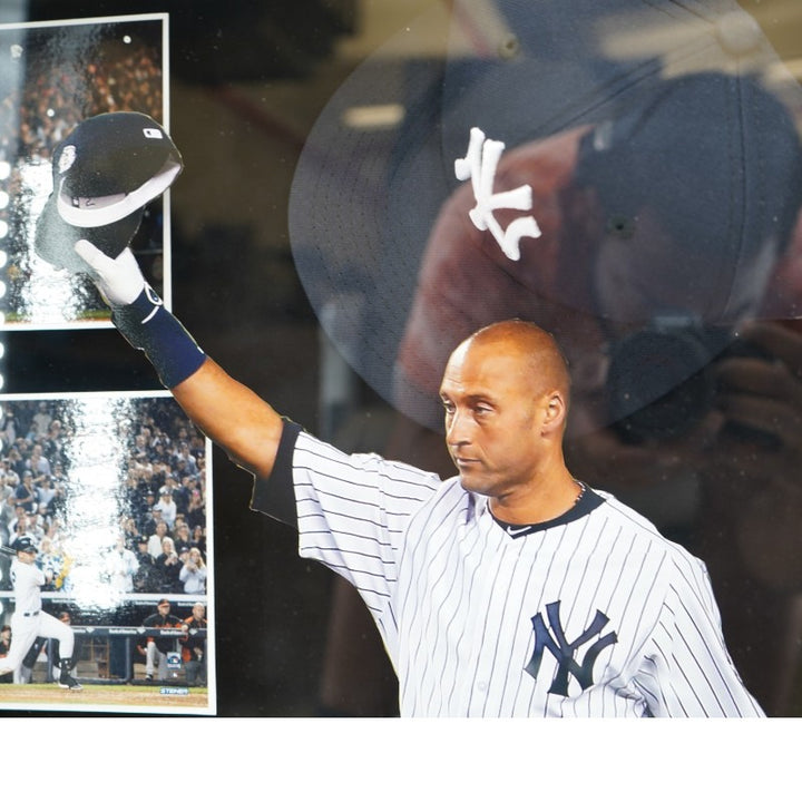 Derek Jeter New York Yankees Autographed Game Used Baseball Shadowbox (Steiner LOA)