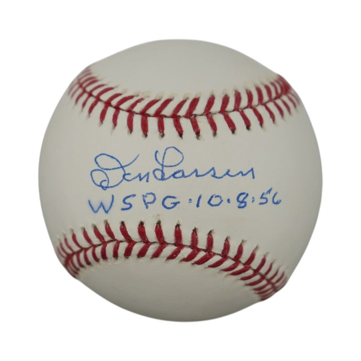 Don Larsen New York Yankees Autographed Inscribed PG OMLB Baseball Steiner