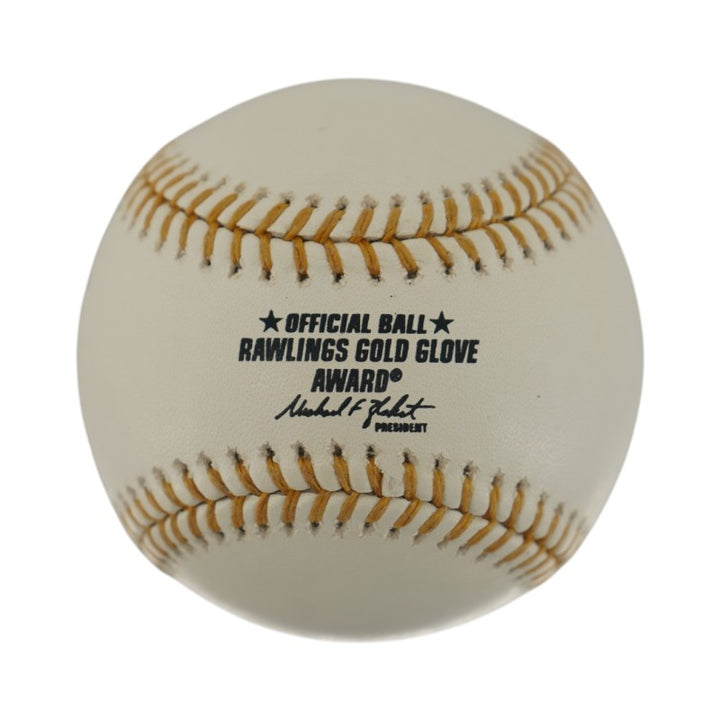 Don Mattingly New York Yankees Autographed Gold Glove Logo Baseball (JSA COA)