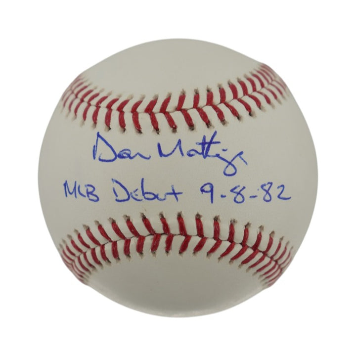 Don Mattingly Yankees Autographed Inscribed MLB Debut Baseball (Fanatics)