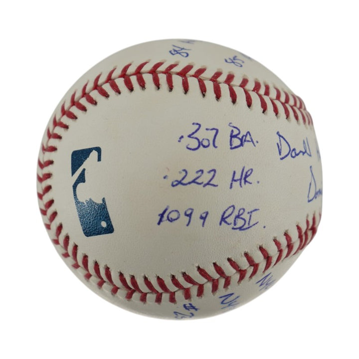 Don Mattingly Yankees Autographed Inscribed Stat OMLB Baseball LE 11/12 Steiner COA