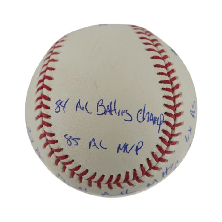 Don Mattingly Yankees Autographed Inscribed Stat OMLB Baseball LE 11/12 Steiner COA