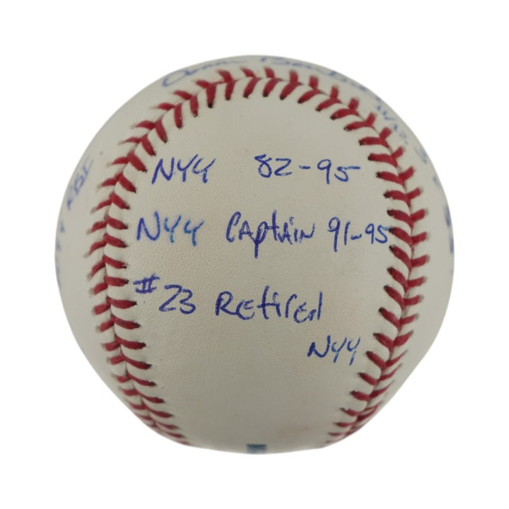 Don Mattingly Yankees Autographed Inscribed Stat OMLB Baseball LE 11/12 Steiner COA