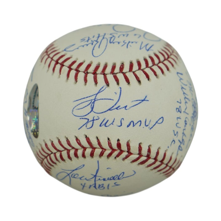 Jackson, Dent, Nettles Multi Signed 1978 World Series Logo Baseball Steiner COA