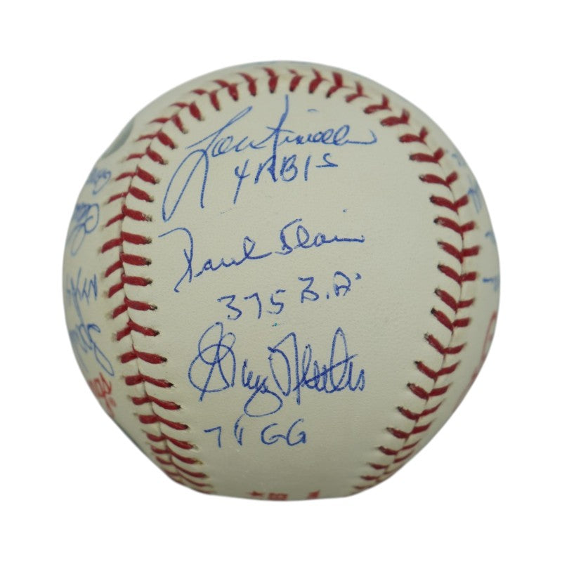 Jackson, Dent, Nettles Multi Signed 1978 World Series Logo Baseball Steiner COA