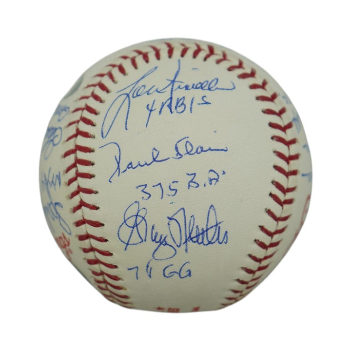 Jackson, Dent, Nettles Multi Signed 1978 World Series Logo Baseball Steiner COA