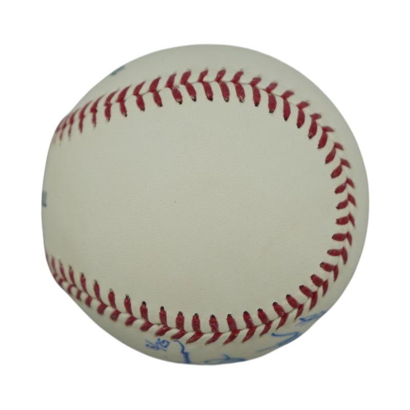 Jeter Rivera Pettitte Posada Yankees Core 4 Autographed Logo Baseball Steiner COA