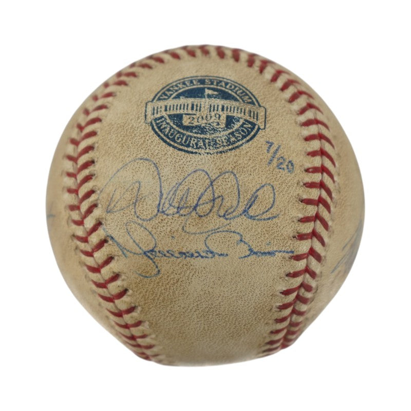 Jeter Rivera Pettitte Posada Yankees Core 4 Signed 09 Game Used Baseball Steiner COA