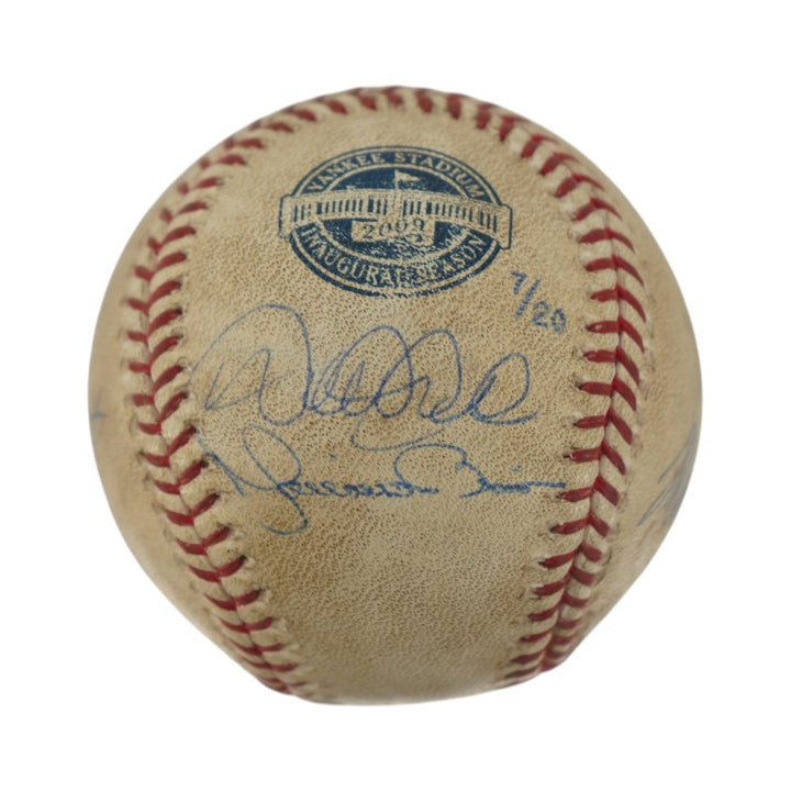 Jeter Rivera Pettitte Posada Yankees Core 4 Signed 09 Game Used Baseball Steiner COA