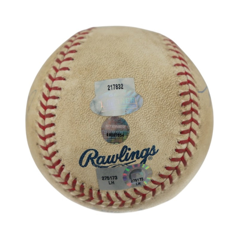 Jeter Rivera Pettitte Posada Yankees Core 4 Signed 09 Game Used Baseball Steiner COA