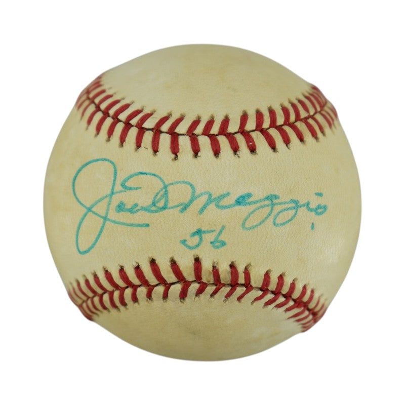 Joe DiMaggio NY Yankees Autographed Inscribed 56 OAL Baseball (PSA LOA)