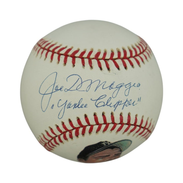 Joe DiMaggio Yankees Autographed Inscribed Painted Baseball (Estate LOA)