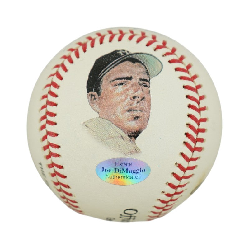 Joe DiMaggio Yankees Autographed Inscribed Painted Baseball (Estate LOA)