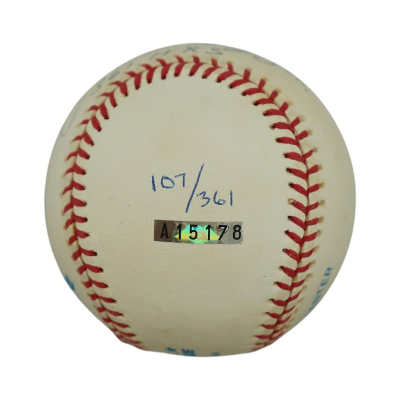 Joe DiMaggio Yankees Autographed Signed Inscribed 361 HR Logo Baseball (PSA LOA)