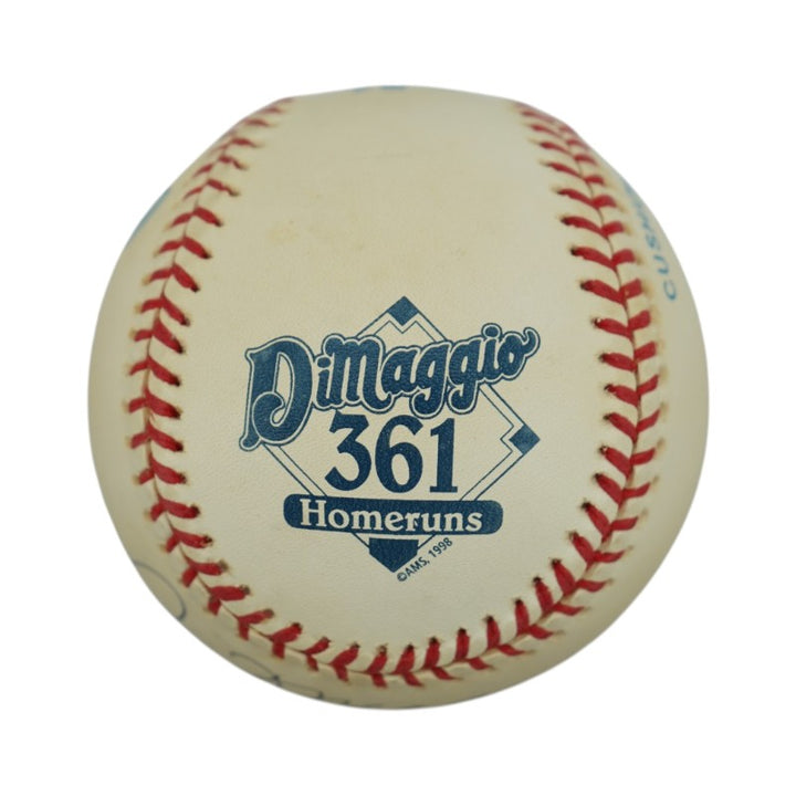 Joe DiMaggio Yankees Autographed Signed Inscribed 361 HR Logo Baseball (PSA LOA)