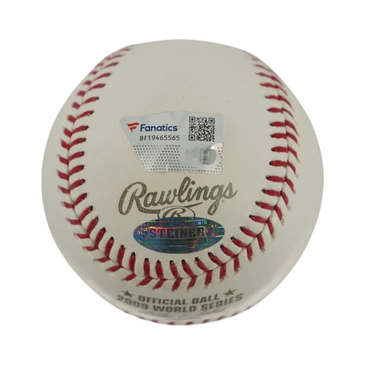 Johnny Damon New York Yankees Autographed 2009 WS Baseball (Steiner COA)