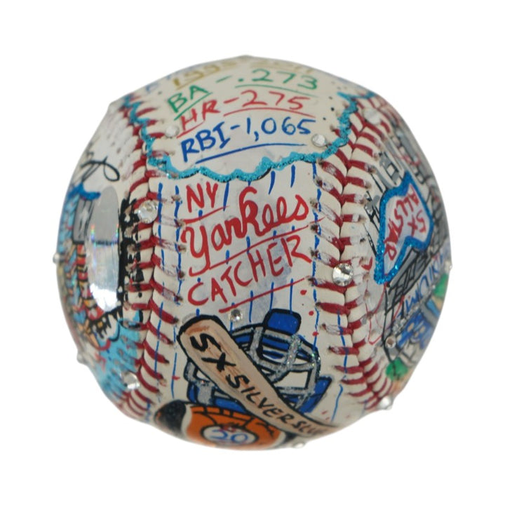 Jorge Posada New York Yankees Autographed Fazzino Pop Art Baseball LE 10/15 (Steiner COA)