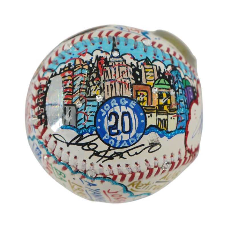 Jorge Posada New York Yankees Autographed Fazzino Pop Art Baseball LE 10/15 (Steiner COA)
