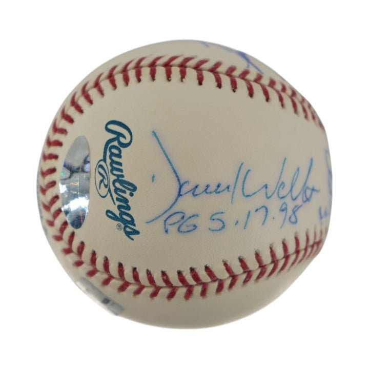 Larsen, Cone, Wells NY Yankees Multi Signed PG OAL Baseball (Steiner Holo)