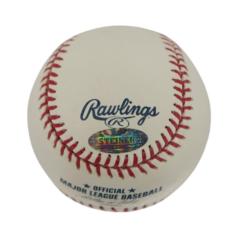 Mariano Rivera New York Yankees Autographed Inscribed Final Season Logo Baseball Steiner Holo Only