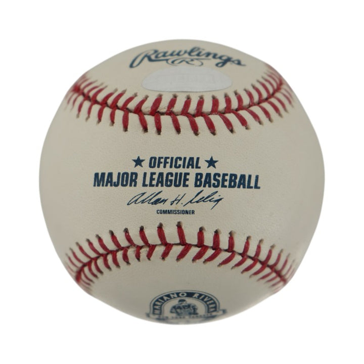 Mariano Rivera New York Yankees Autographed Inscribed Final Season Logo Baseball Steiner Holo Only