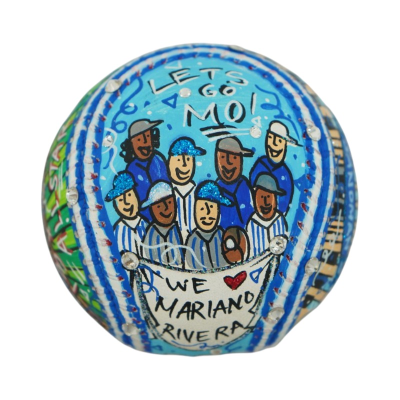 Mariano Rivera NY Yankees Autographed Signed Fazzino Pop Art Baseball (Steiner COA)