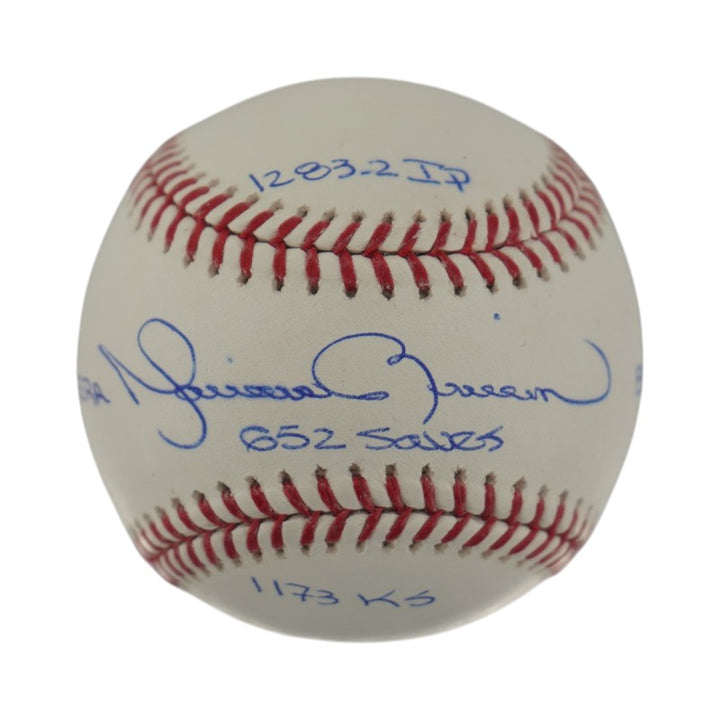 Mariano Rivera NY Yankees Autographed 5 Inscription OMLB Baseball LE 21/42 (Fanatics)