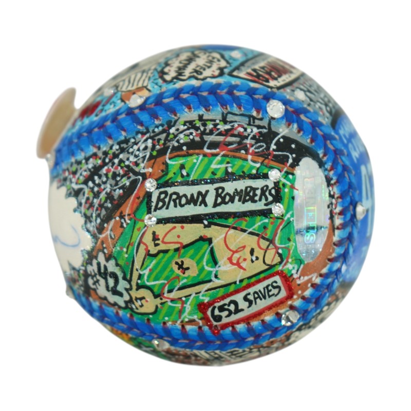 Mariano Rivera Yankees Autographed Fazzino Pop Art Baseball (Steiner COA)