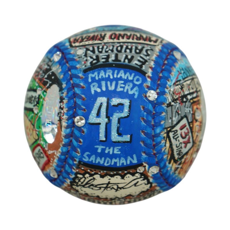 Mariano Rivera Yankees Autographed Fazzino Pop Art Baseball (Steiner COA)