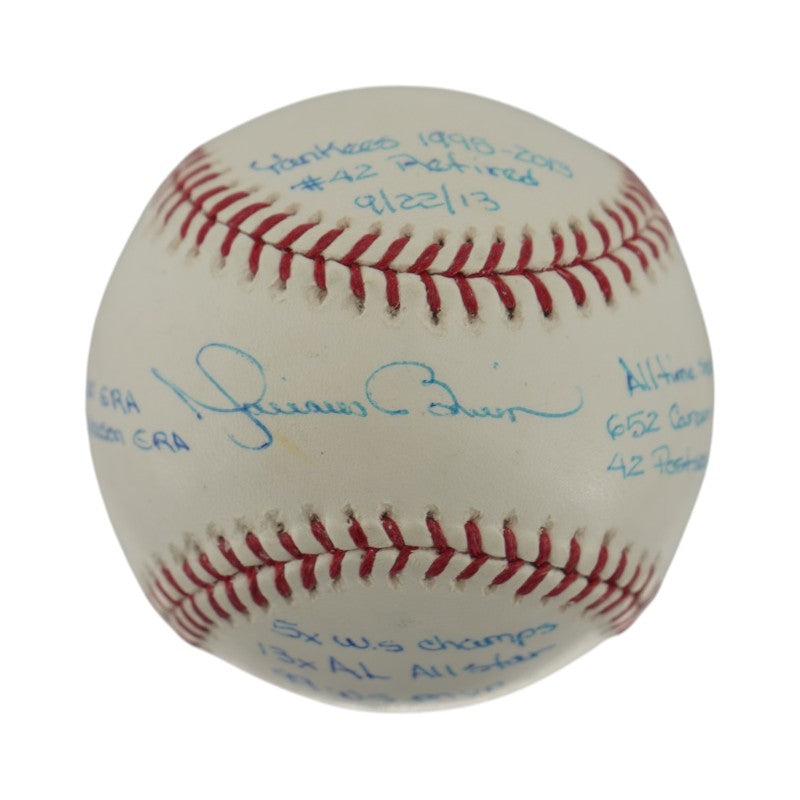 Mariano Rivera Yankees Autographed Signed Stat 11 Inscription OMLB Baseball LE 1/42 (Steiner Holo)