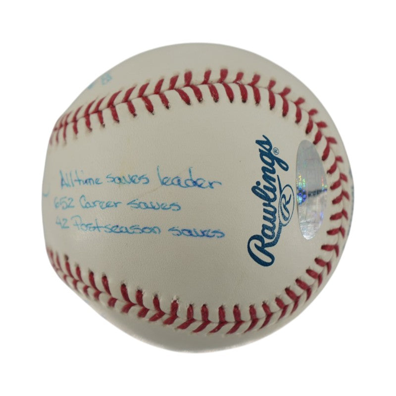 Mariano Rivera Yankees Autographed Signed Stat 11 Inscription OMLB Baseball LE 1/42 (Steiner Holo)