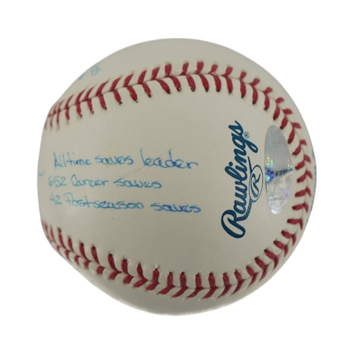 Mariano Rivera Yankees Autographed Signed Stat 11 Inscription OMLB Baseball LE 1/42 (Steiner Holo)