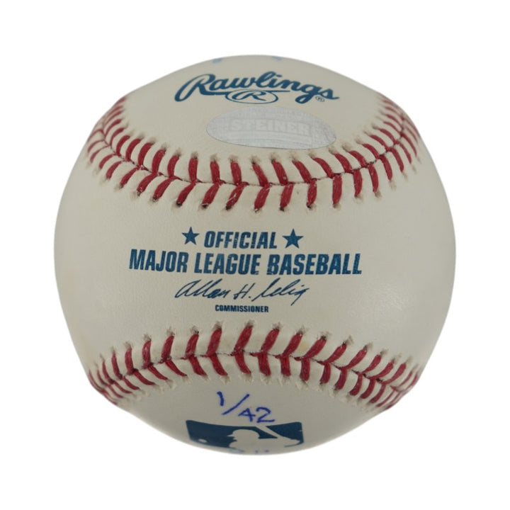 Mariano Rivera Yankees Autographed Signed Stat 11 Inscription OMLB Baseball LE 1/42 (Steiner Holo)