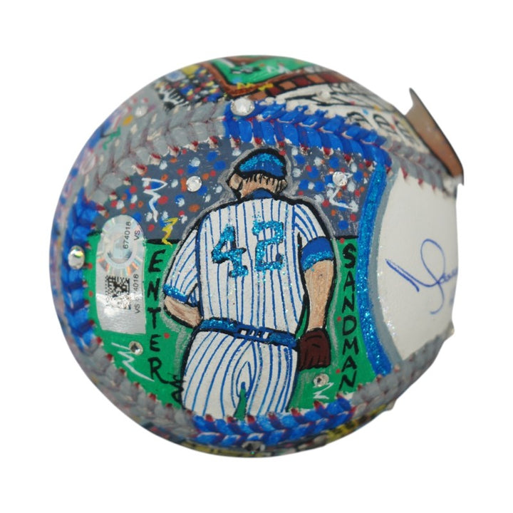 Mariano Rivera Yankees Signed Inscribed HOF Fazzino Pop Art Baseball (Fanatics)