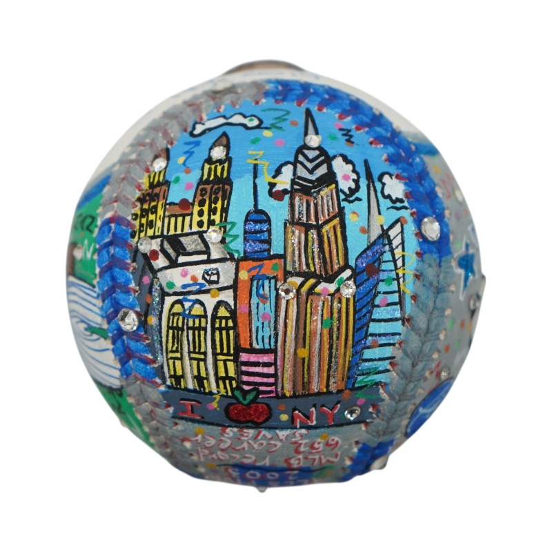 Mariano Rivera Yankees Signed Inscribed HOF Fazzino Pop Art Baseball (Fanatics)