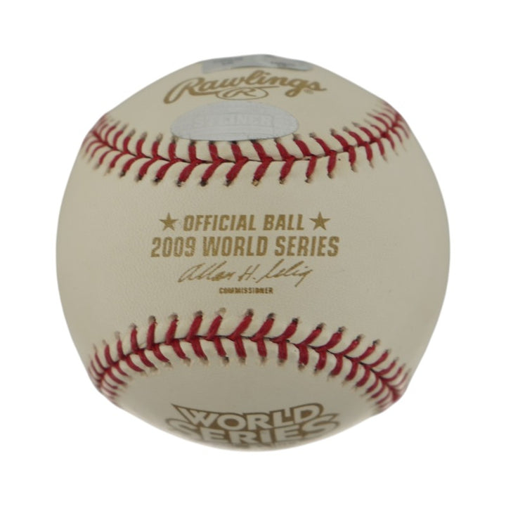 Mark Teixeira New York Yankees Autographed 2009 WS Baseball Steiner COA