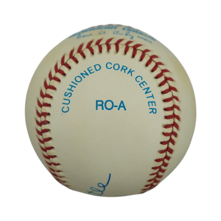 Mickey Mantle New York Yankees Autographed Inscribed No 6 1951 OAL Baseball PSA LOA Graded 7