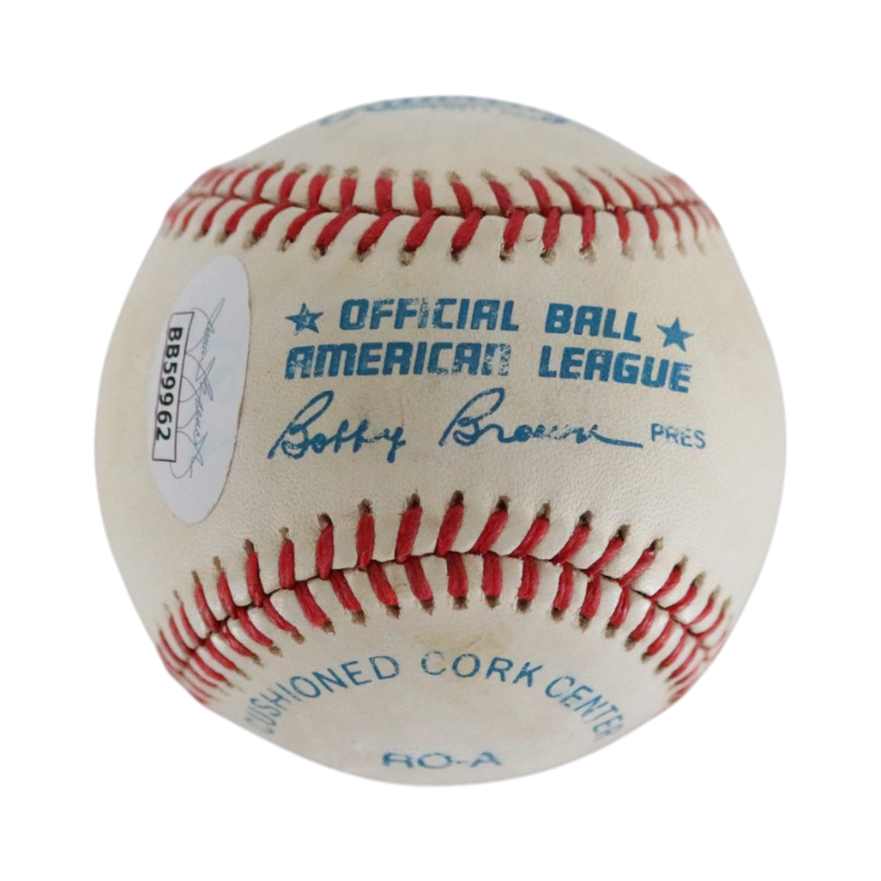 Mickey Mantle New York Yankees Autographed Inscribed No 7 51-68 OAL Baseball JSA LOA Graded 8