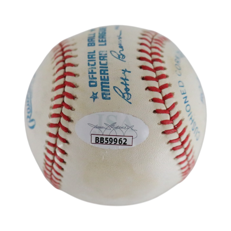 Mickey Mantle New York Yankees Autographed Inscribed No 7 51-68 OAL Baseball JSA LOA Graded 8