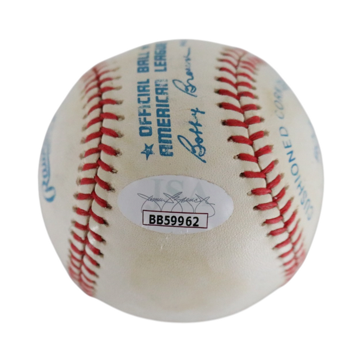 Mickey Mantle New York Yankees Autographed Inscribed No 7 51-68 OAL Baseball JSA LOA Graded 8
