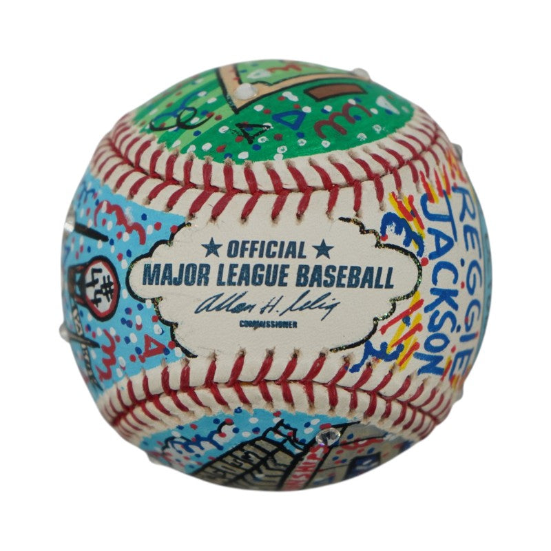 Reggie Jackson Yankees Autographed Fazzino Pop Art Baseball