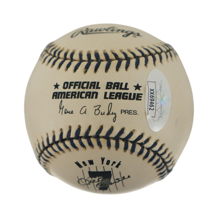 Mickey Jr Merlyn Danny David Mantle Family Autographed Mickey Mantle #7 Logo Baseball JSA LOA