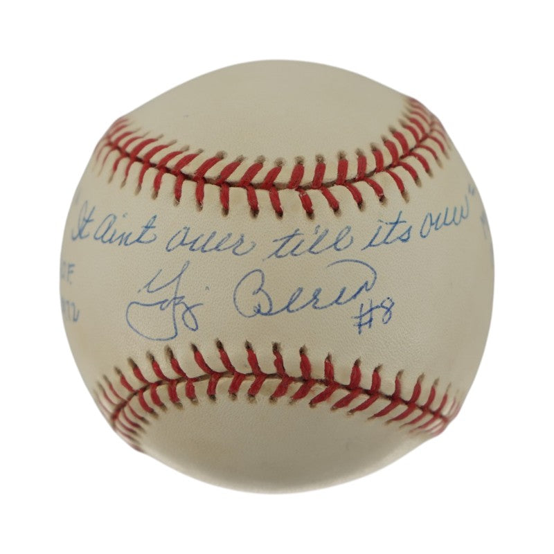 Yogi Berra New York Yankees Autographed Signed Stat Baseball (Steiner COA)
