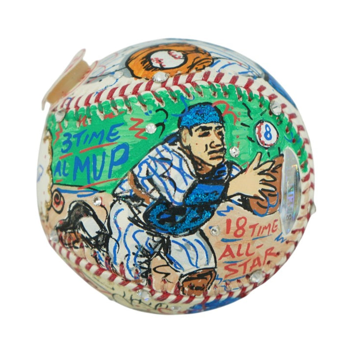 Yogi Berra Yankees Autographed Signed Fazzino Pop Art Baseball (Steiner COA)