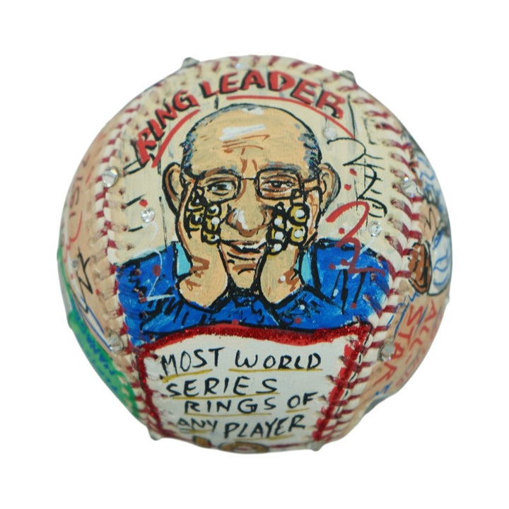 Yogi Berra Yankees Autographed Signed Fazzino Pop Art Baseball (Steiner COA)