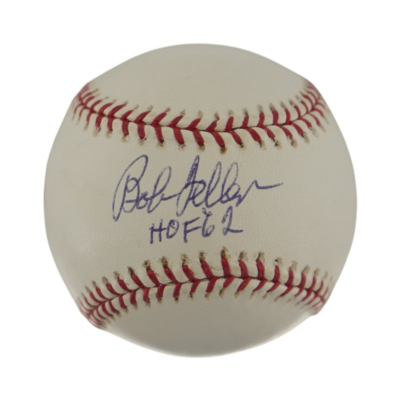 Bob Feller Cleveland Indians Autographed HOF 62 OMLB Baseball (Fanatics)