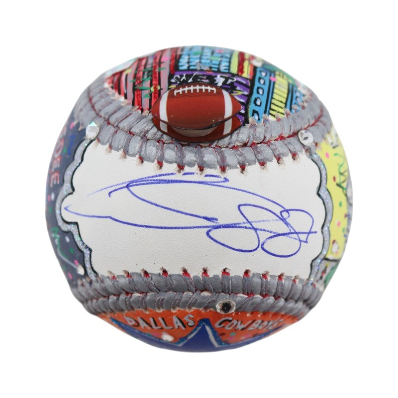 Cee Dee Lamb Dallas Cowboys Signed Fazzino Pop Art Baseball Fanatics Holo